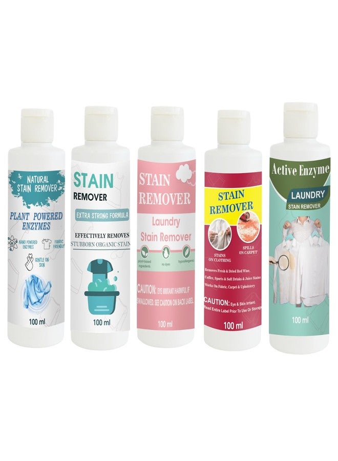 TOOVUS Stain Remover Combo Pack of Shirt, Doll, Pink, Red and Pista Stain Remover | Multi-Surface Cleaning Solution for Clothes, Fabrics, Upholstery (100 g Each) - Image 1